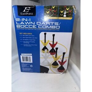 EastPoint Sports 2 in 1 Lawn Darts & Bocce Darts Combo Set Backyard Outdoor Game
